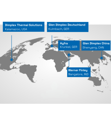 Glen Dimplex Precision Cooling sites worldwide.