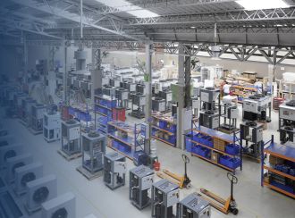Werner Finley production hall in India. Picture shows production of the chillers. 