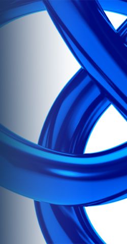 The blue logo knot in 3D design from Glen Dimplex Der blaue Logo Knoten in 3D-Design von Glen Dimplex